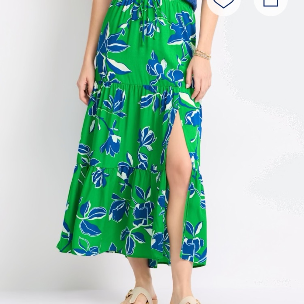 Floral Green and Blue Women's Floral skirt